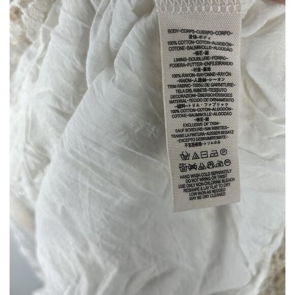 Free People Women’s Size 8 Cross My Heart Lace Mini Dress Ivory White Sleeveless - Picture 9 of 13